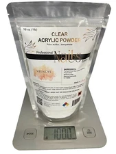 Veencys Acrylic Powder, Professional Acrylic Nail System, Clear 16 Fl oz .