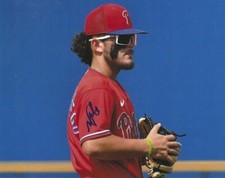 Signed  8x10 NIKAU POUAKA-GREGO Philadelphia Phillies Autographed photo - COA