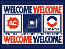 AC Delco Welcome 18" x 24" Metal Sign