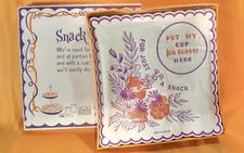 Snack Mats 12 Vintage Cocktail Snack Tray Napkins Nostalgic Party NIP England