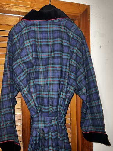 Sears Amanda Stewart Country Tartan Plaid Flannel Robe Woman Size Med - Picture 10 of 13