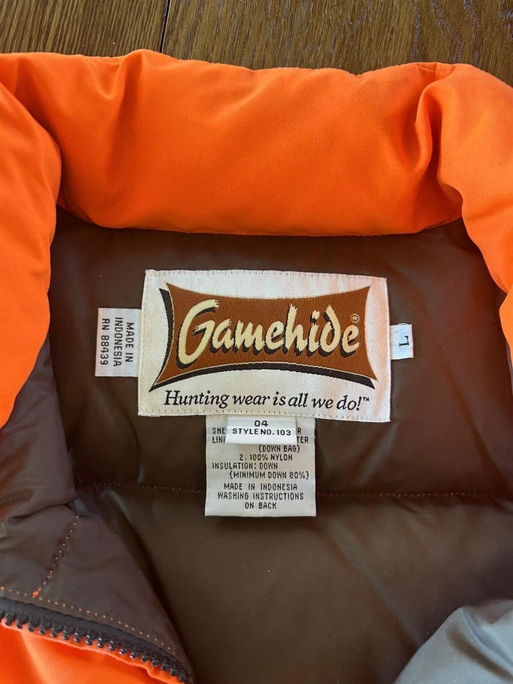 GAMEHIDE DOWN HUNTING VEST ,size: Large/Color:Orange - Image 4 of 4