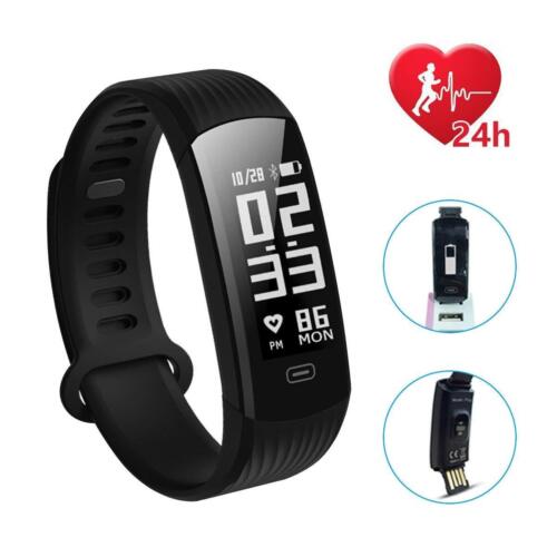 Fitness Activity Tracker w/Heart Rate Monitor Band Waterproof Step Sleep Monitor