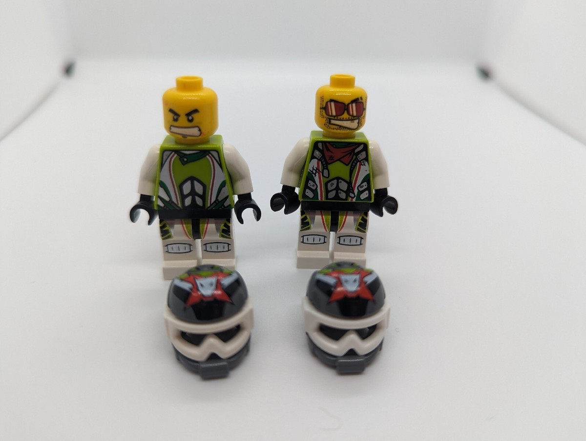 LEGO World Racers 8864 Lot - Rex-treme (wr001) & Max-treme (wr011