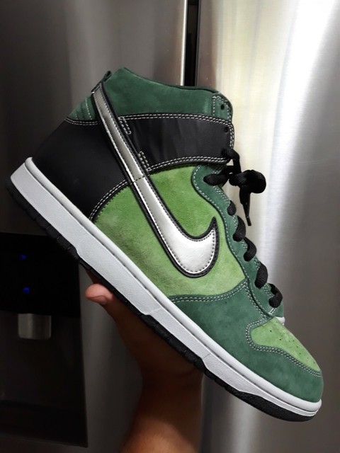 Nike Sb dunk High Brut Green 2007 Size 11.5 | eBay