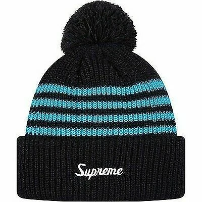 Bonnet noir Supreme 4 bandes calibre lâche taille unique F/W 13