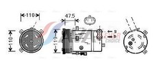 AVA Clever Choice Kompressor Klimaanlage OLAK277 für OPEL OMEGA 12V V94 Caravan