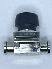 Aquasyn 0.75” ASME BPE SF4 316L Electropolished Tri-Clamp Block Valve NEW