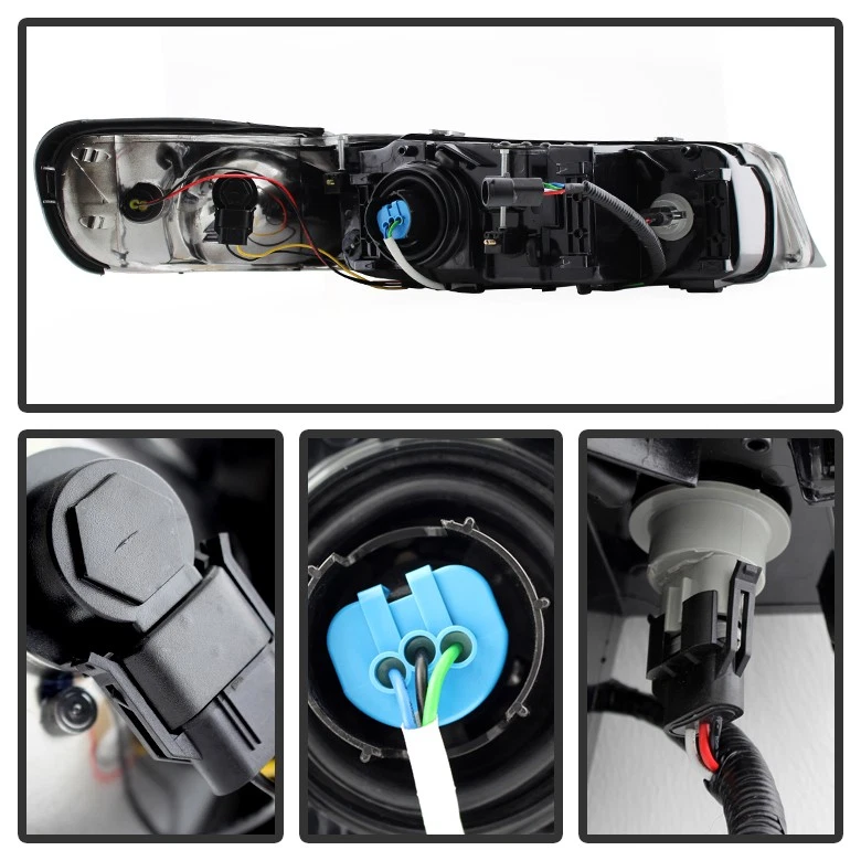 1998-2002 Lincoln Town Car Replacement Headlights Headlamps 98-02 Set Left+Right - Image 2 of 2