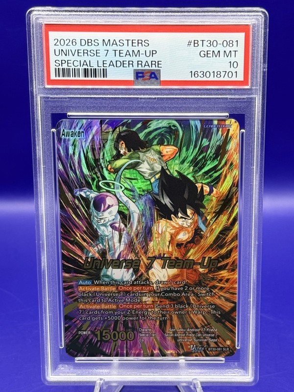Dragon Ball Super Universe 7 Team-Up BT30-081 PSA 10