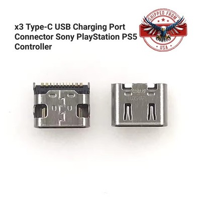 3 PS5 USB-C Charging Port Connector Sony PlayStation Controller Replacement  