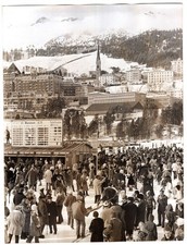 1972 St. Moritz Switzerland Frozen Lake Race Course Original News Photo