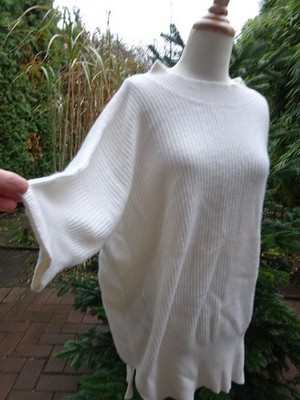Allude Pullover cashmere kaschmir oversize offwhite Rippenstrick NP 349 
