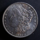 1884-O Morgan Silver Dollar $1 AU New Orleans Mint 90% Silver