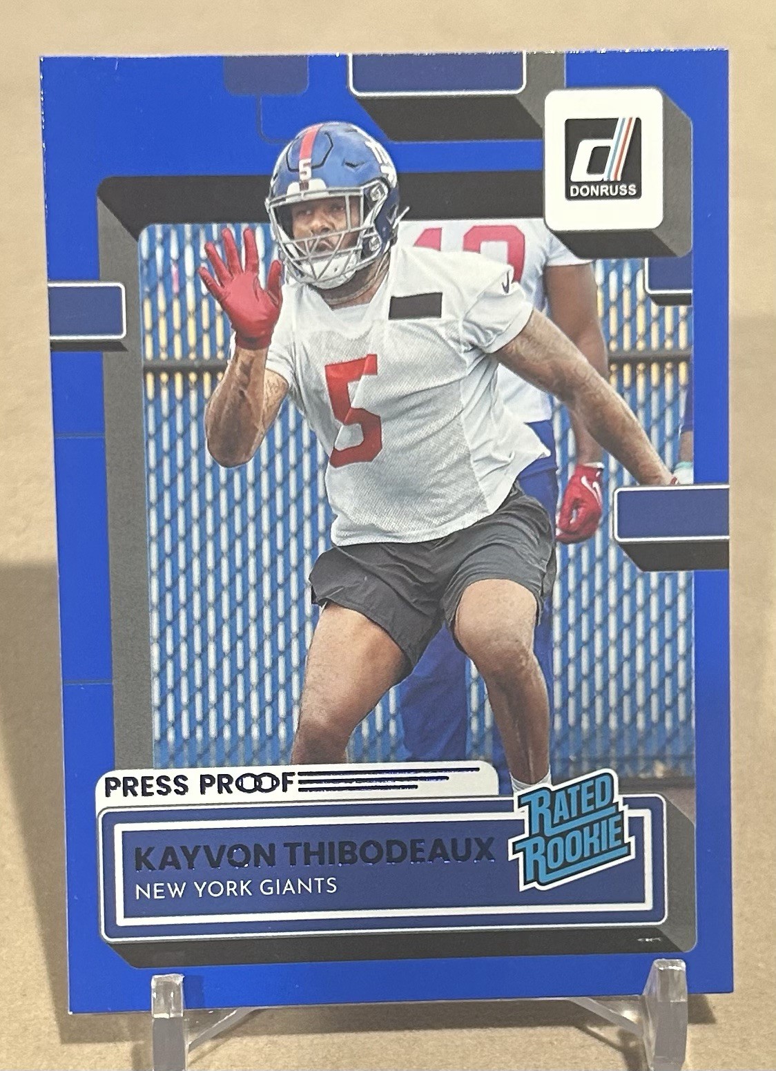 Kayvon Thibodeaux 2022 Donruss Rated Rookie BLUE Press Proof #352 NY Giants