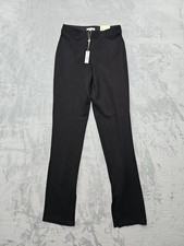 MAX STUDIO London Side Slit Skinny Trousers Women's Size S Black NWT