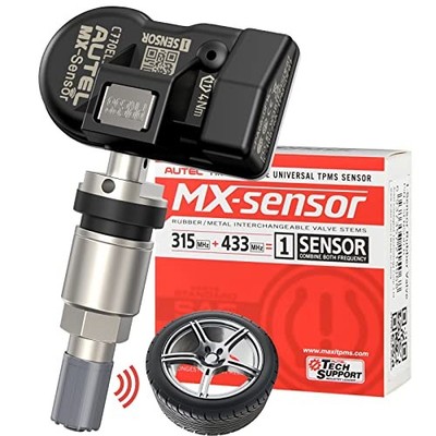  TPMS Sensor 1-Sensor, MX-Sensor 315MHz + 433MHz Metal Valve, Programmable 