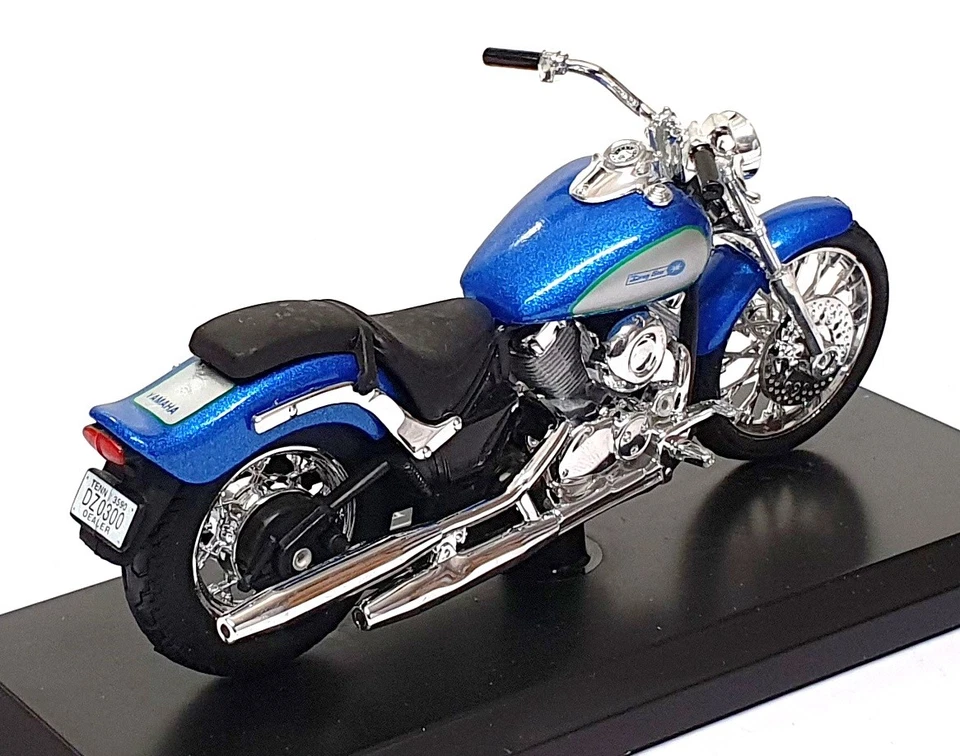 Majorette 1/18 Scale 05145 - Yamaha 650 XVS Drag Star Motorbike - Blue - Image 2 of 4