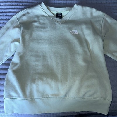 North Face Evolution V-Neck Line Green Pull Over Sweatshirt Womens Sz Xs