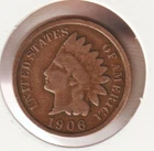 US Rare Old West 1906 Indian Head Penny Coin American Collection Shield Cent USA