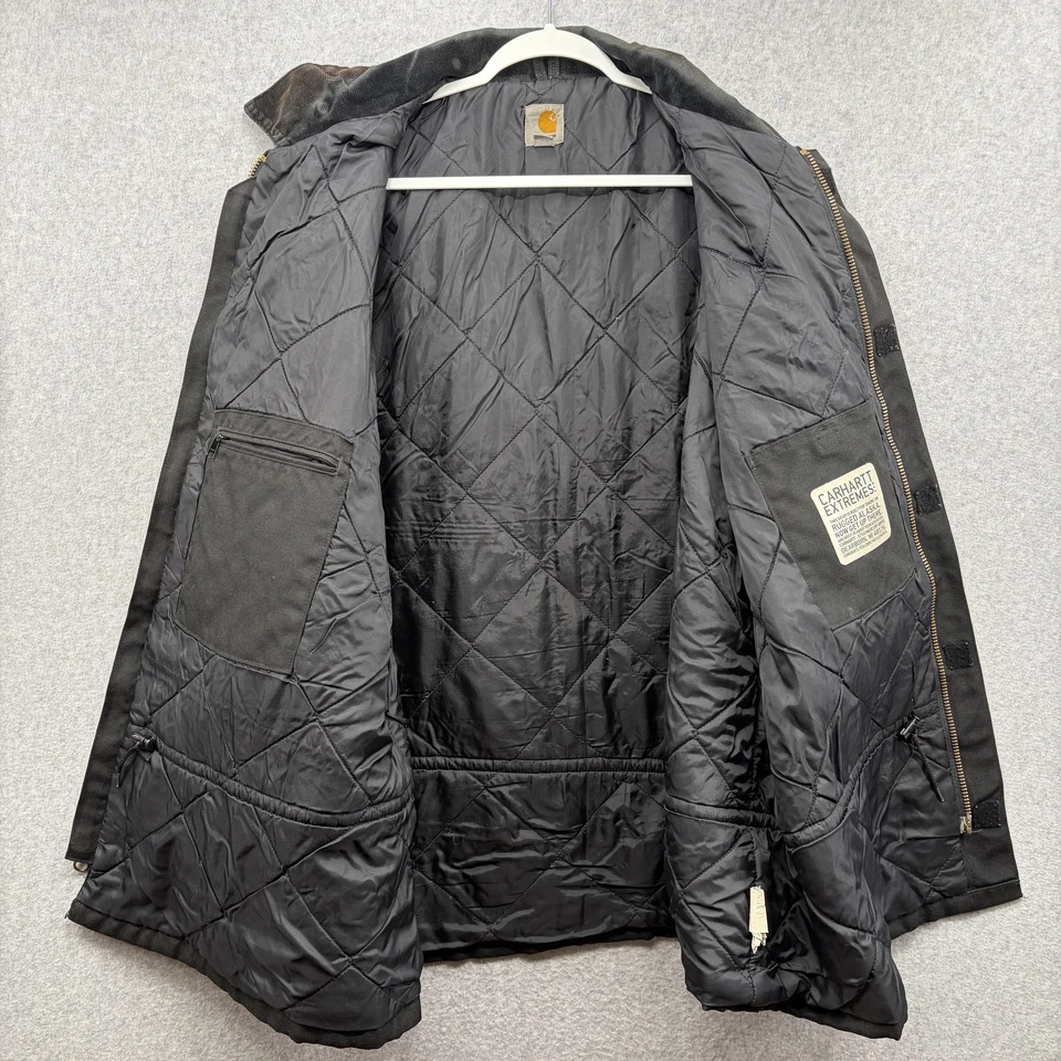 Carhartt Jacket Mens 3XL Tall Black Extremes Nylon Quilted Insulated Work Coat - Image 4 of 4