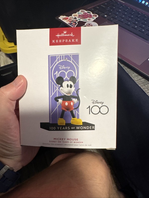 (L) Hallmark 2023 Amazon Exclusive Mickey Mouse 100 Years Wonder Keepsake