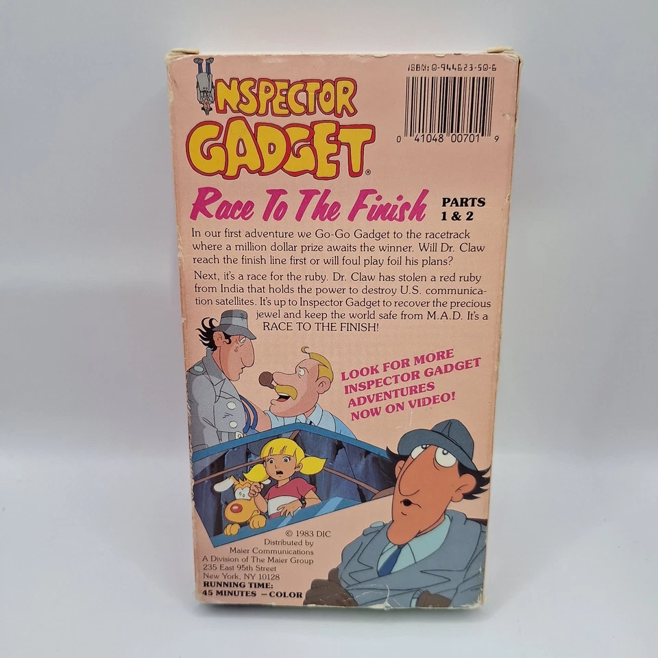 Inspector Gadget: Race to the Finish- Parts 1 & 2 (VHS, 1983)  - Image 3 of 4