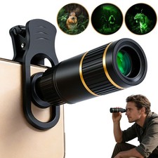 22x25 Zoom HD Vision Monocular Telescope Hunting Camera HD Scope Phone Holder