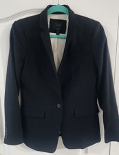 J. Crew Women's Regent Black Wool Stretch One Button Blazer Size 2