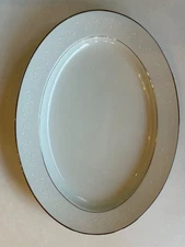 Noritake Buckingham Oval Platter Platinum Trim 16" by 12"