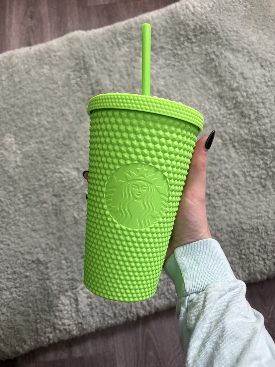2021 Starbucks Neon Green Studded 16 Oz Grande Cold Cup Tumbler NWOT