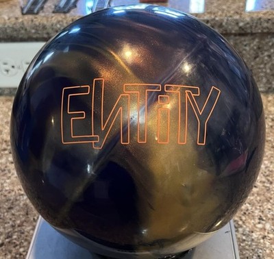 USED Ebonite Entity Pearl Reactive Bowling Ball, Smoke/Gold/Purple, 15 LB (K)