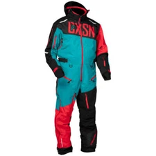 Castle X Freedom G3 (Non-Insulated) Snowmobile Monosuit - Torquoise/Red/Black