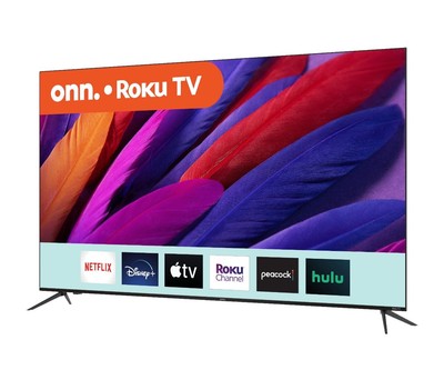 onn. 75  Class 4K UHD (2160P) LED Frameless Roku Smart TV - Model: 100044717