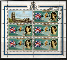 AITUTAKI Scott O11 Stanley Gibbons O11 Minisheet CTO Used