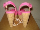 100% AUTH NEW WOMEN LOUBOUTIN REINE LIEGE PINK SUEDE 120 WEDGE SANDALS US 10 — photo 6