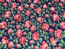 By 1/2 Yd Vintage Roses & Rosebuds Print Cotton Fabric BTHY Classics by Oakhurst