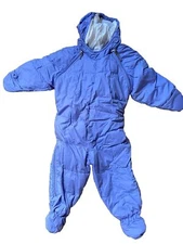 Vintage The Company Store Coat Baby Outerwear Quilted Purple Blue 6-12 Months