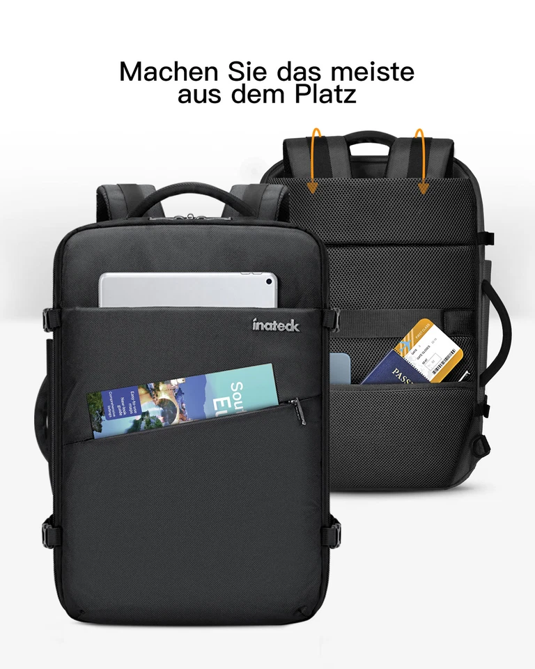 Reiserucksack Laptop Rucksack für 15,6 Laptop 40L Supergroßer Handgepäck - Bild 4 von 4