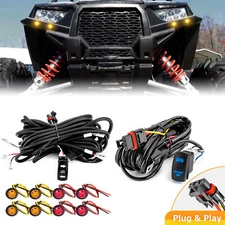 WEISEN Turn Signal Wiring Kit+LED Light Bar Wire For Polaris Ranger XP 1000 Crew