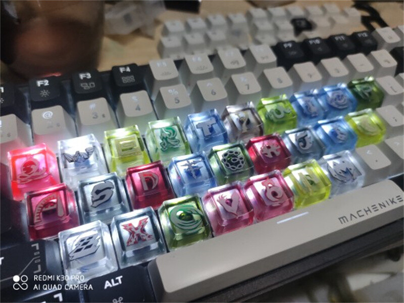 qwer Artisan Handmade Key Cap トレカ マゼンタmd qwer Artisan