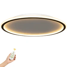 22'' Modern Dimmable Flush Mount Ceiling Light Fixture Panel Light LED & Remote