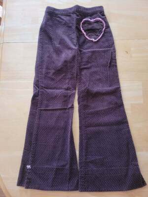 EUC xxl 7 Gymboree 2003 PUPPY LOVE brown corduroy pants pink dots vtg ...
