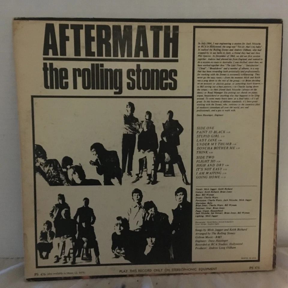 The Rolling Stones   LP    Aftermath 1966 - Image 2 of 4