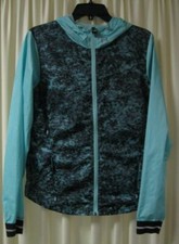 Under Armour All Season Gear 1264838 Aqua Printed Layered Up Run Jacket Sz M