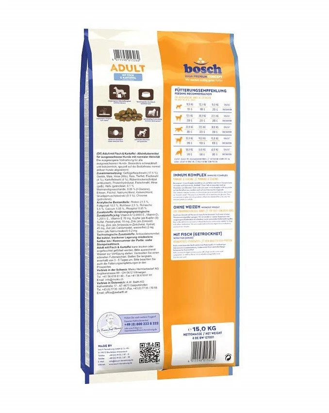 Bosch Hundefutter Adult mit Fisch & Kartoffel Trockenfutter 30kg (2 x 15kg) - Bild 4 von 4
