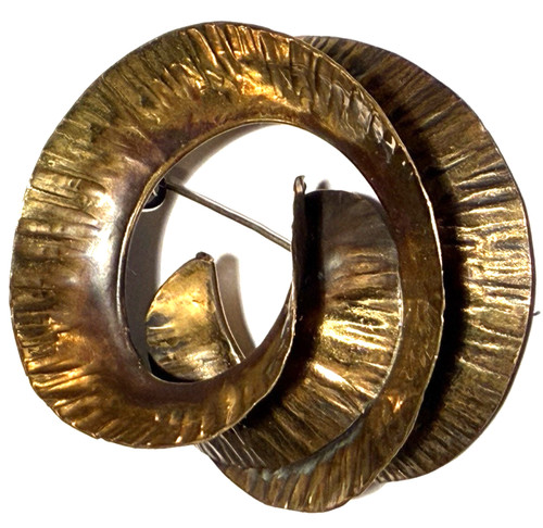 MARGARET ELLIS VINTAGE 1987 STUDIO ARTISAN MODERNIST SCULPTURE BROOCH PIN