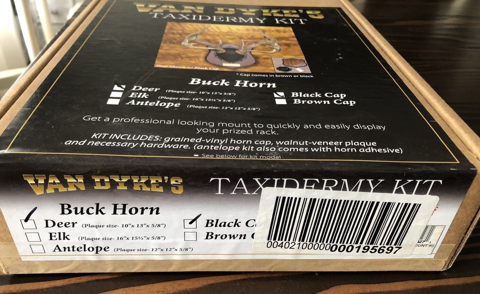 Vintage Van Dykes Taxidermy Deer Mounting Horn Kit READ set retro