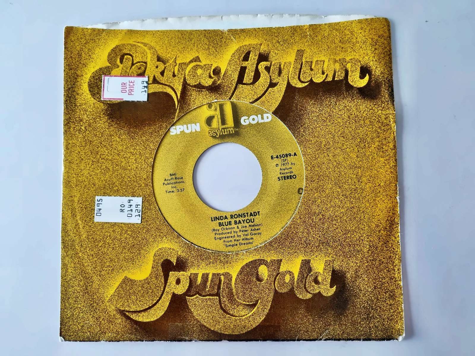 Linda Ronstadt - Blue Bayou/ It's so easy 7'' Vinyl US