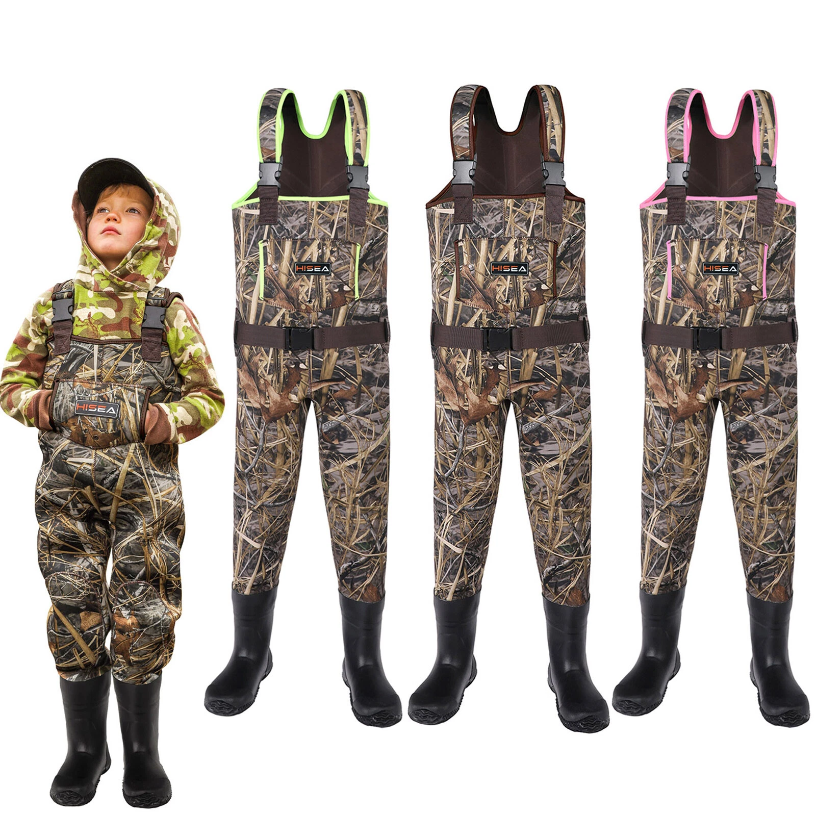 HISEA Kids Waders Neoprene Insulated Toddler Children Mud Hunting Fishing Waders
Opens in a new wind